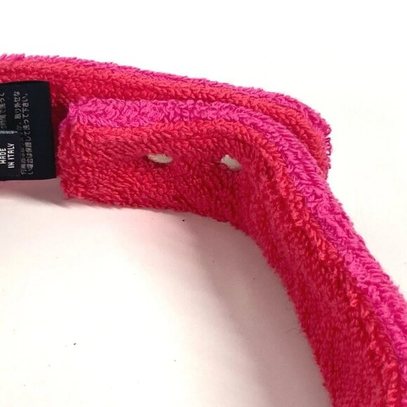 CHANEL 20C logo Hat Pile Visor Sun visor cotton pink - Picture 3 of 14